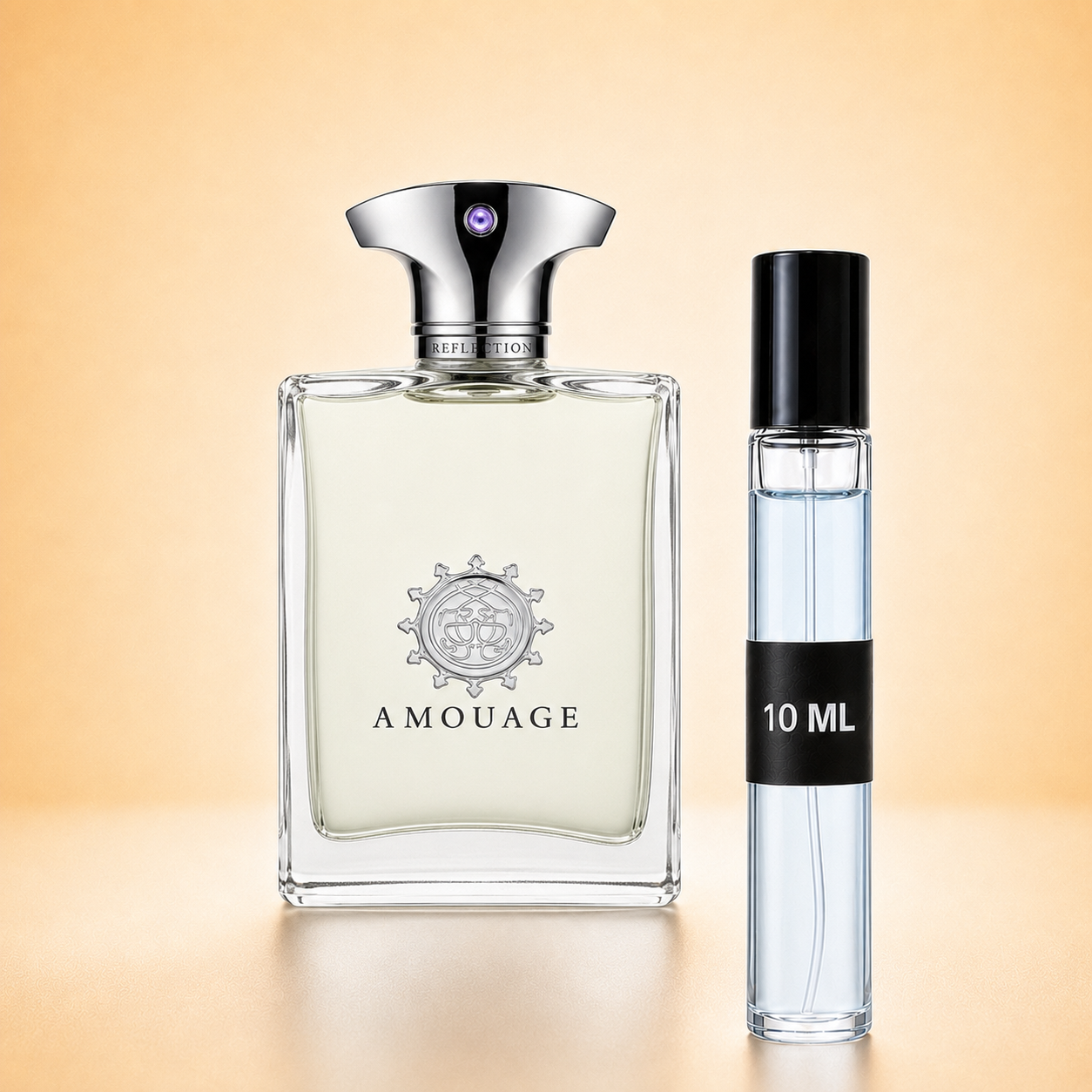 Amouage Reflection Man bottle with 10 ml fragrance decant