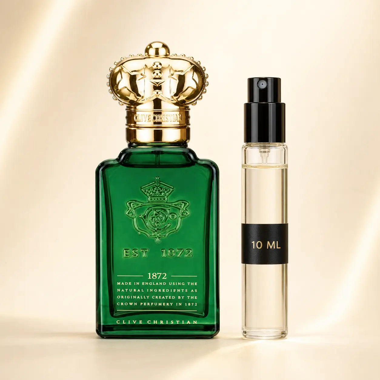 Clive Christian 1872 for Men bottle with 10 mL fragrance decant