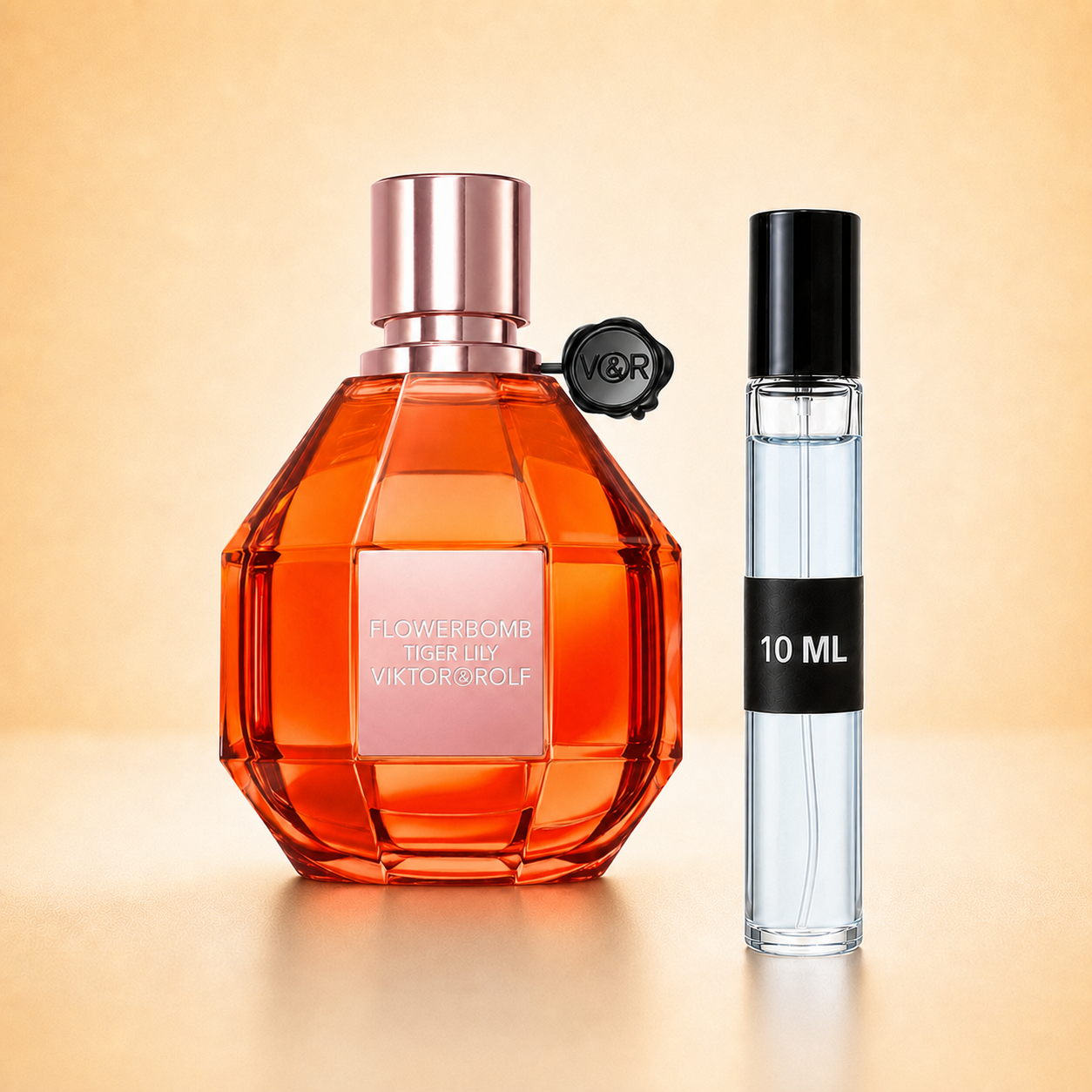 Viktor & Rolf Flowerbomb Tiger Lily bottle with 10 ml fragrance decant