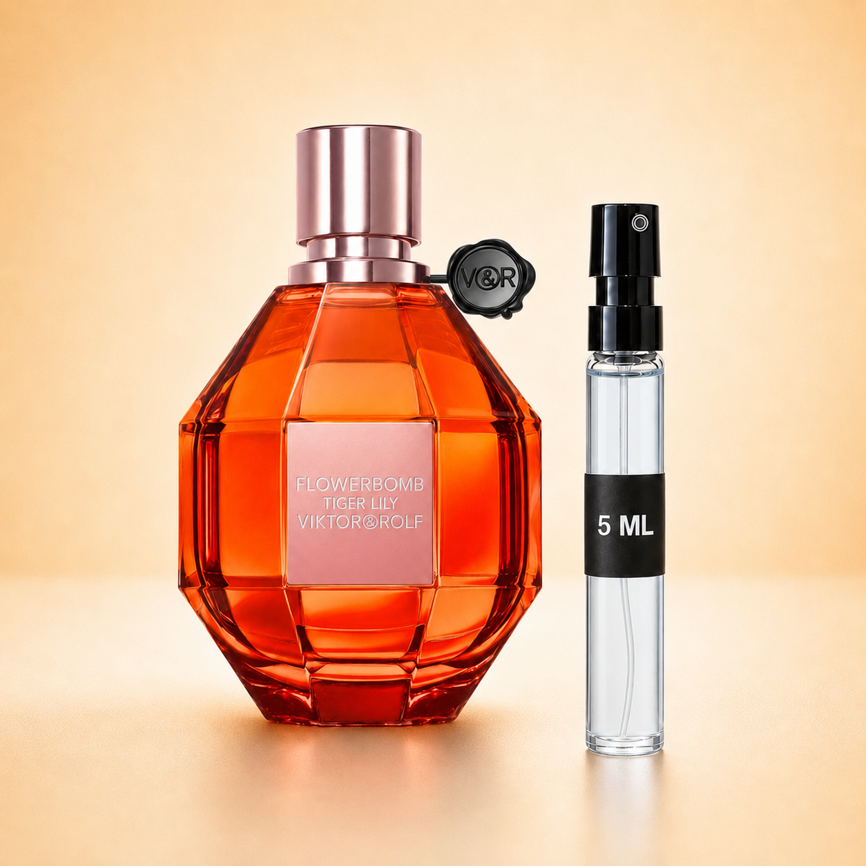 Viktor & Rolf Flowerbomb Tiger Lily bottle with 5 ml fragrance decant