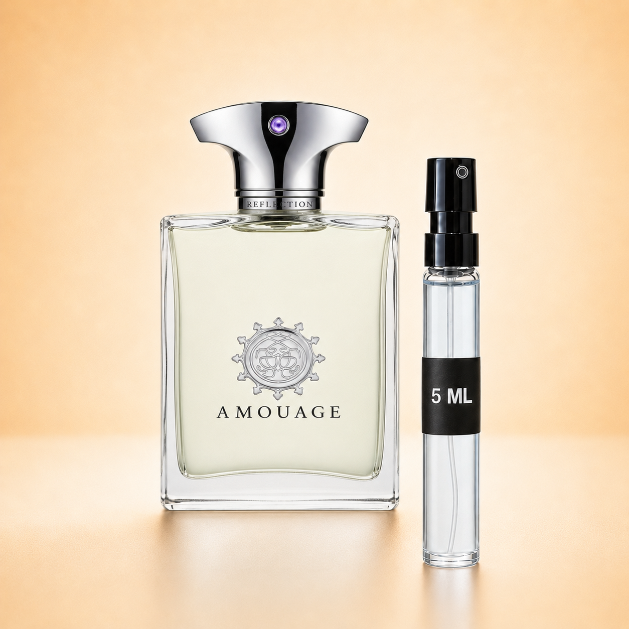 Amouage Reflection Man bottle with 5 ml fragrance decant
