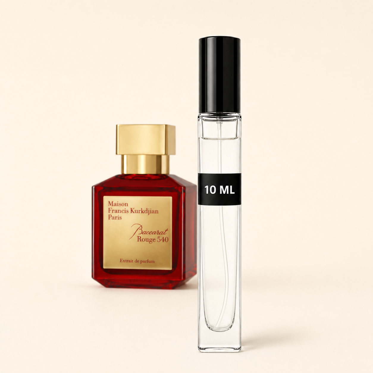 Maison Francis Kurkdjian Baccarat Rouge 540 10 ml fragrance decant with original bottle