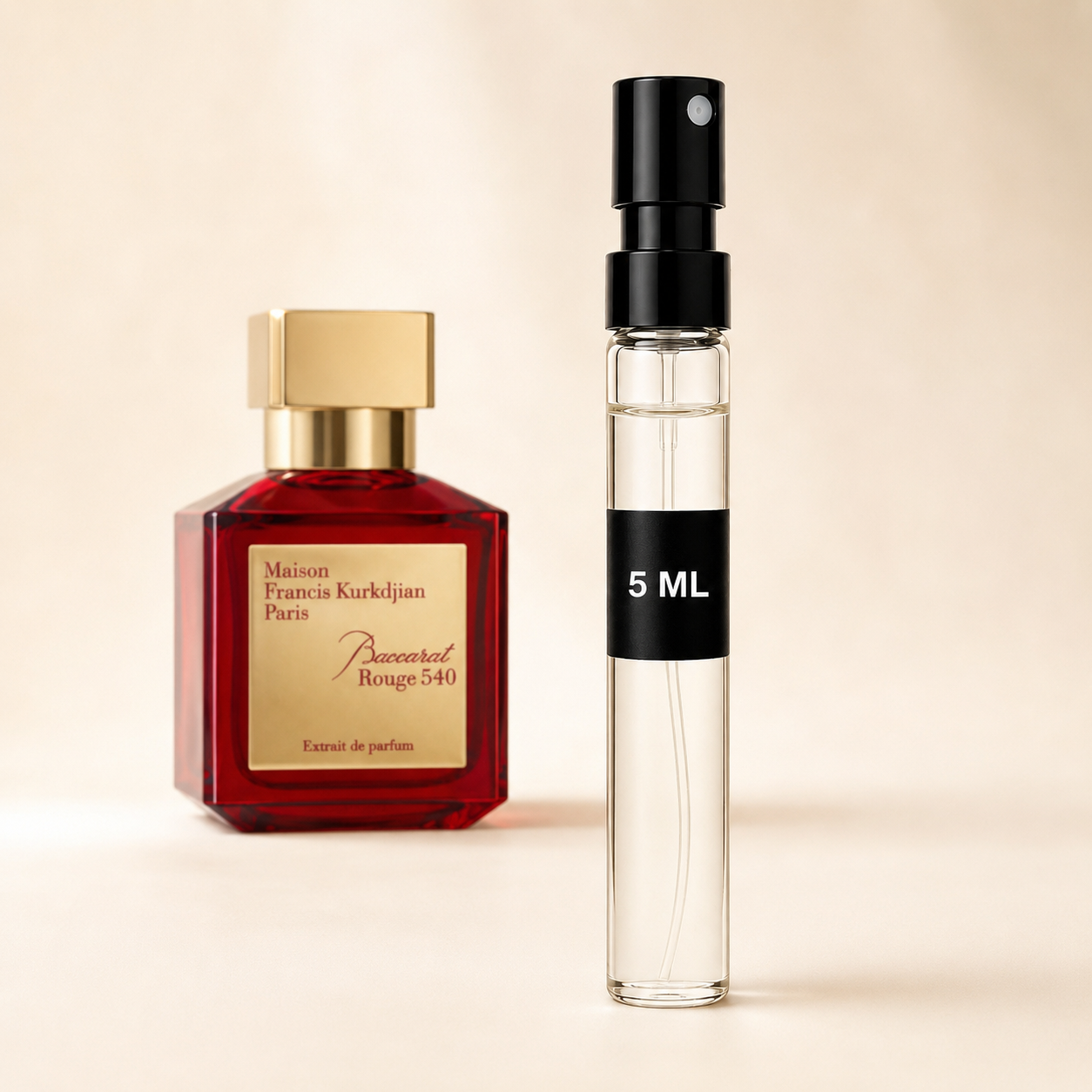Maison Francis Kurkdjian Baccarat Rouge 540 5 ml fragrance decant with original bottle