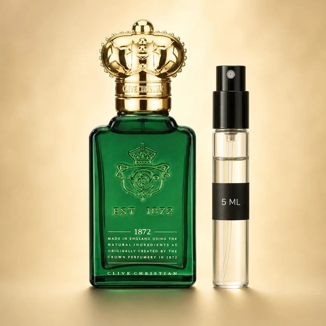 Clive Christian 1872 for Men bottle with 5 mL fragrance decant
