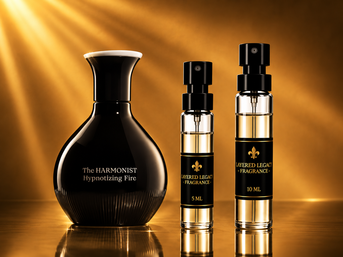 The Harmonist Hypnotizing Fire decants by Layered Legacy Fragrance