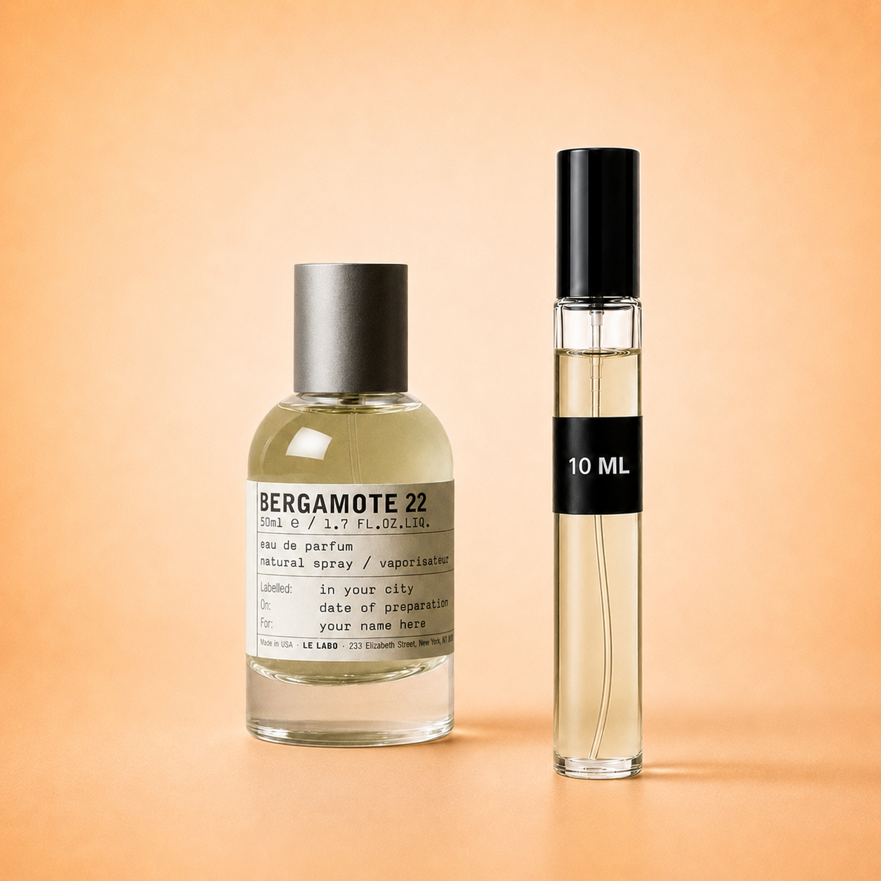 Le Labo Bergamote 22 10 ml fragrance decant with original bottle