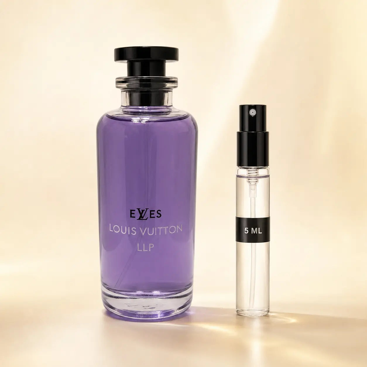Louis Vuitton eLVes bottle with 5 mL fragrance decant