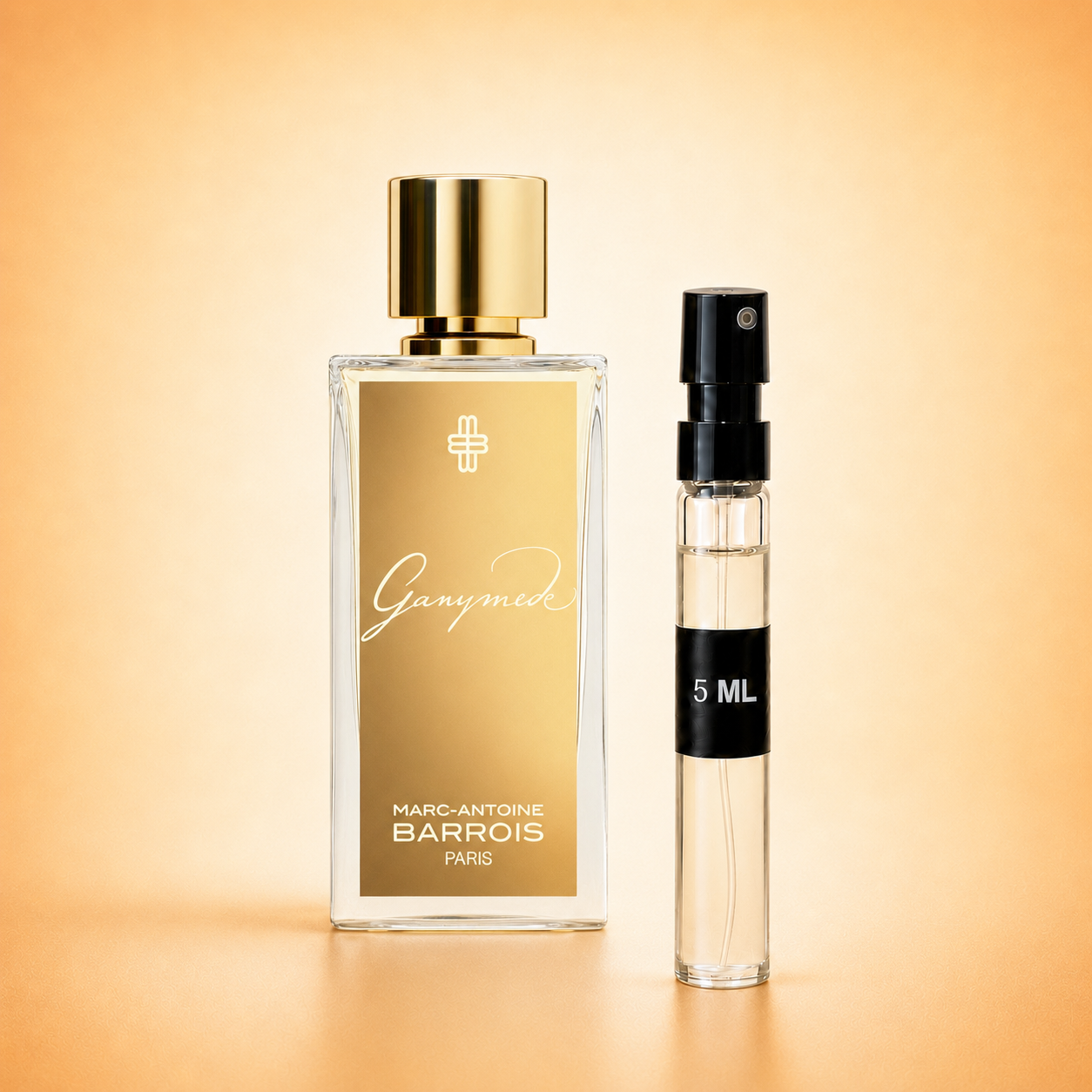 Marc-Antoine Barrois Ganymede bottle with 5 ml fragrance decant