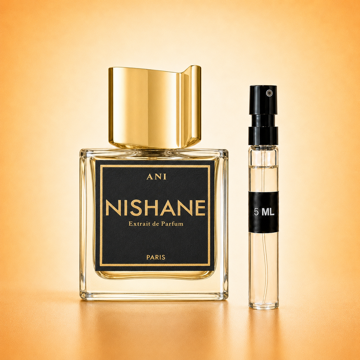 Nishane Ani bottle with 5 ml fragrance decant