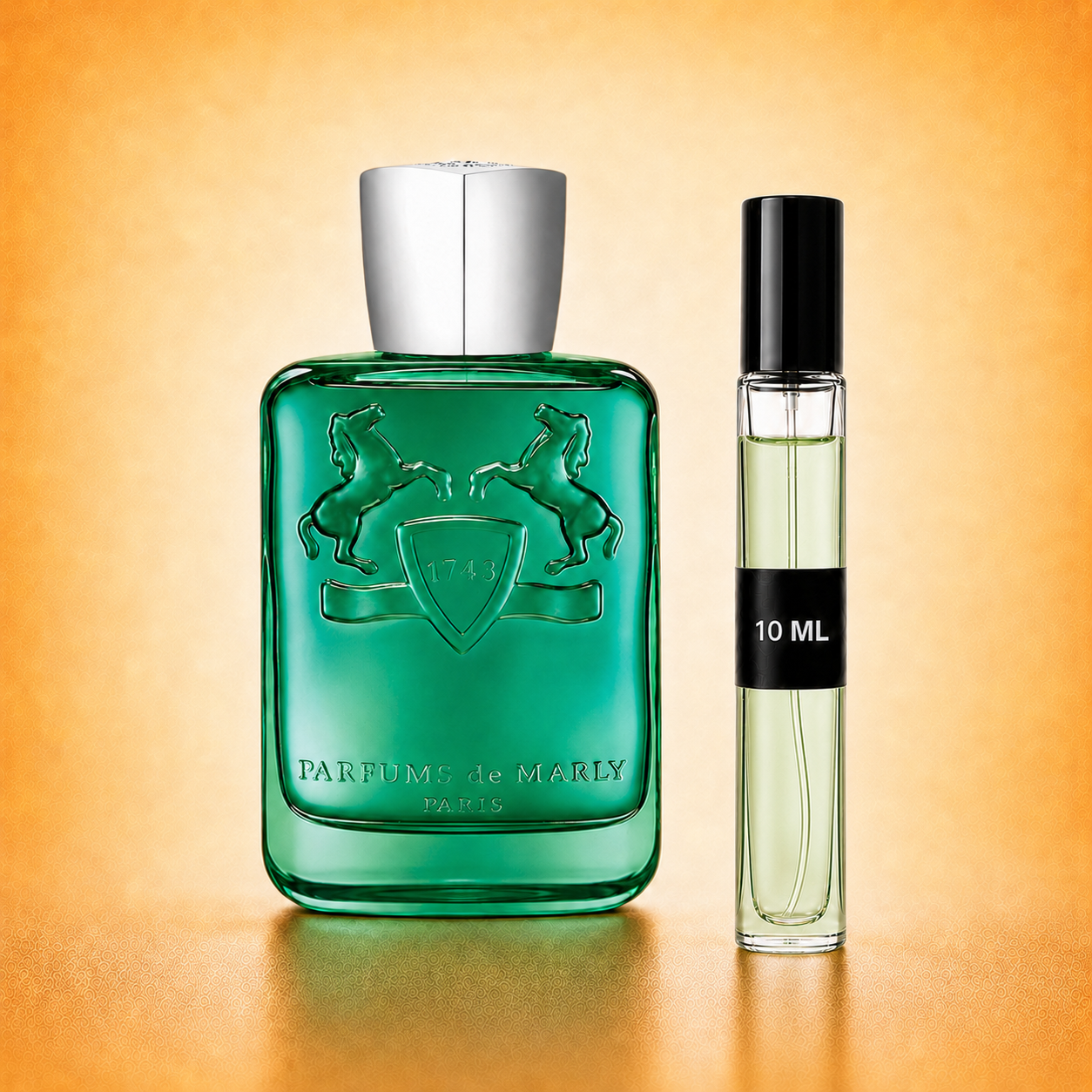 Parfums de Marly Greenley bottle with 10 ml fragrance decant