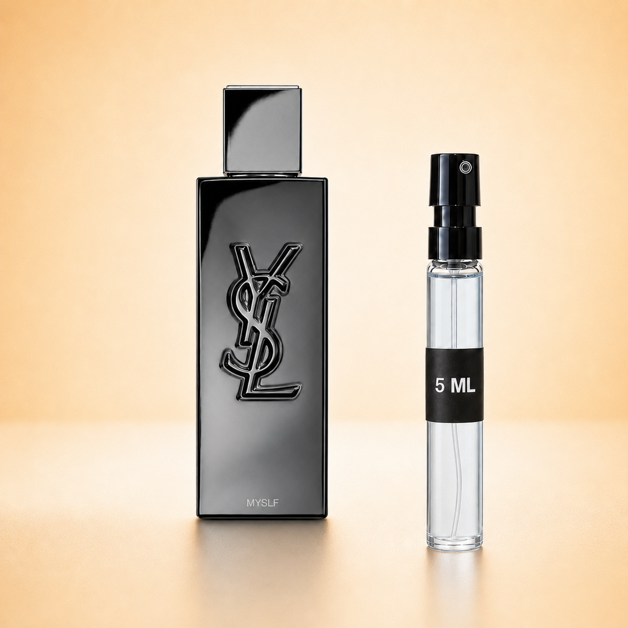 Yves Saint Laurent MYSLF bottle with 5 ml fragrance decant